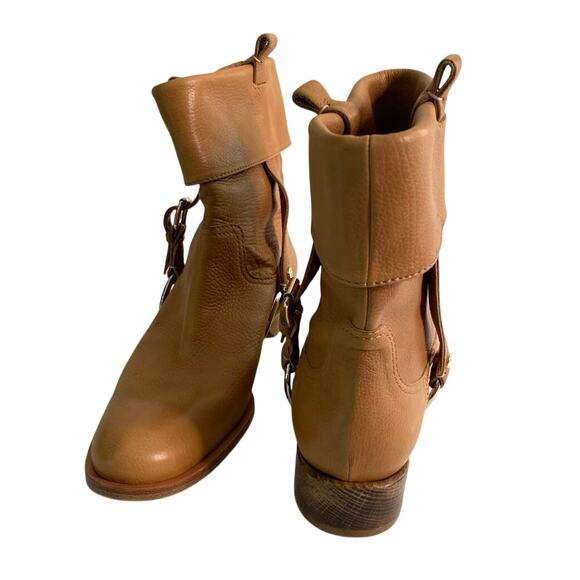 NWT CELINE Boho Equestrian Leather Buckle Boots MADE IN ITALY  SIZE 10 - Picture 3 of 16
